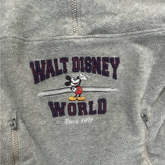 Walt Disney World Gray Fleece Quarter Zip Jacket size small (kids) - Picture 3 of 7
